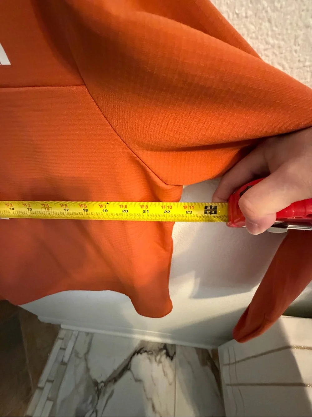 The North Face Men's Orange Half-Zip Lightweight Shirt Jacket